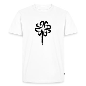 Trèfle symbole Symboles celtiques - T-shirt Premium bio Homme - blanc - Devant - Nico (187cm)