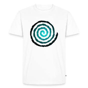 Croissance et expansion des symboles en spirale - T-shirt Premium bio Homme - blanc - Devant - Nico (187cm)
