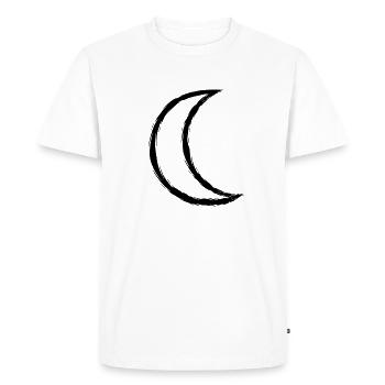 Lune symbole celtique - T-shirt Premium bio Homme - blanc - Devant - Nico (187cm)