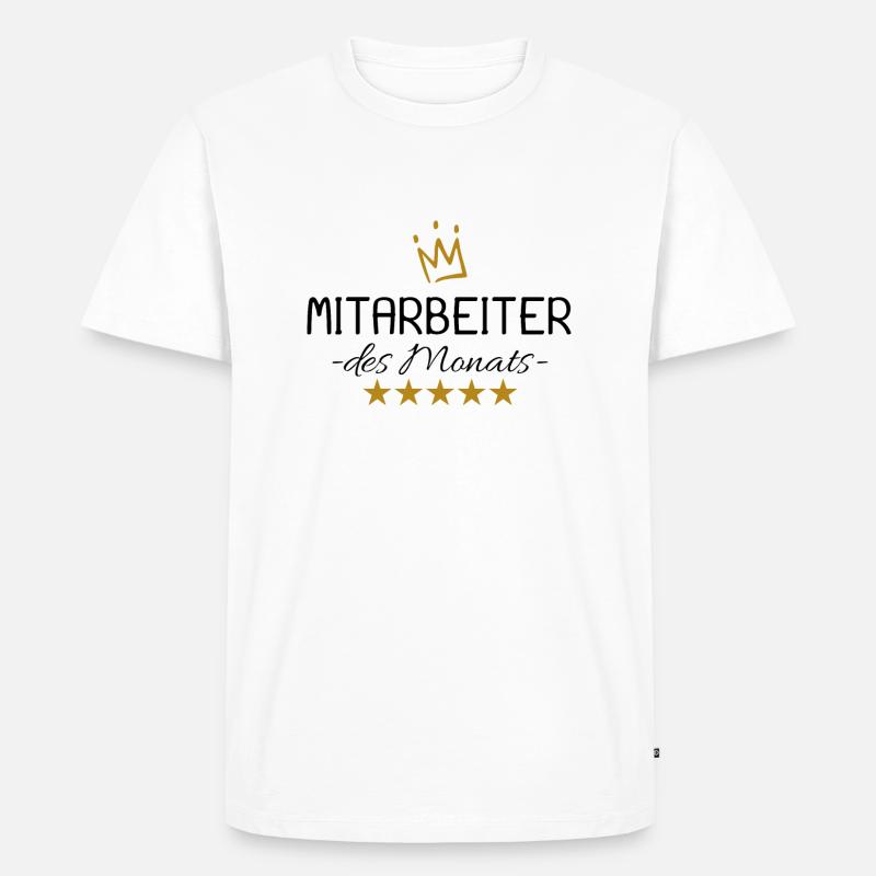 Mitarbeiter des Monats - Männer Premium Bio T-Shirt - Weiß