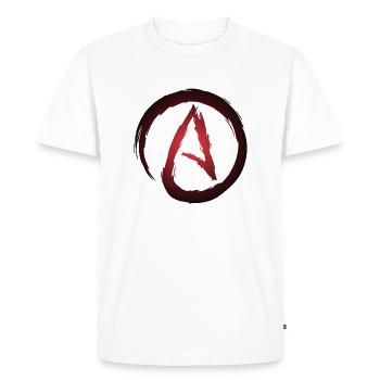 Athéisme symbole Athée - T-shirt Premium bio Homme - blanc - Devant - Nico (187cm)