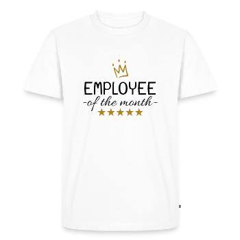 Employé du mois cadeau - T-shirt Premium bio Homme - blanc - Devant - Nico (187cm)