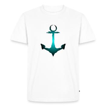 Anchor symbol - captain - gift - Men's Premium Organic T-Shirt - white - Front - Nico (187cm)