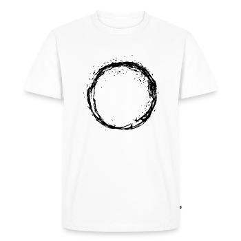 Circle black - Men's Premium Organic T-Shirt - white - Front - Nico (187cm)