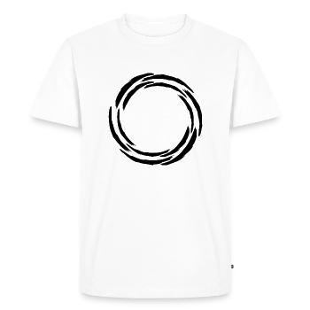 Cercle - Rond - Motif - Icône - T-shirt Premium bio Homme - blanc - Devant - Nico (187cm)