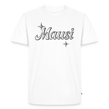 Mausi / Y2K Design - Men's Premium Organic T-Shirt - white - Front - Nico (187cm)