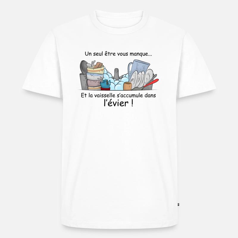 Eine fehlen .... - Männer Premium Bio T-Shirt - Weiß