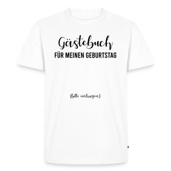 funny birthday shirt - Men's Premium Organic T-Shirt - white - Front - Nico (187cm)