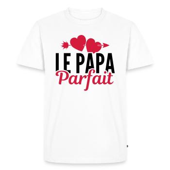 Le papa parfait - T-shirt Premium bio Homme - blanc - Devant - Nico (187cm)