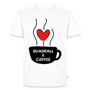 Quadball & coffee - Men's Premium Organic T-Shirt - white - Front - Nico (187cm)