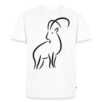 Capricorn drawing - Men's Premium Organic T-Shirt - white - Front - Nico (187cm)