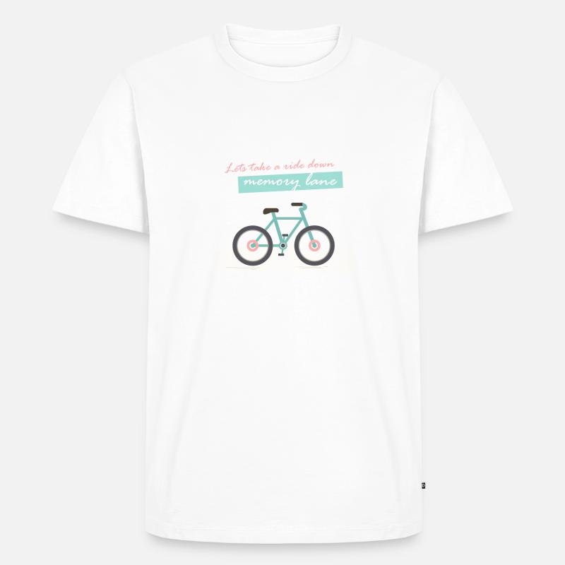 Memory lane - Männer Premium Bio T-Shirt - Weiß