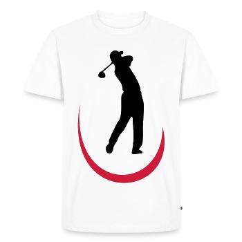 golf - Men's Premium Organic T-Shirt - white - Front - Nico (187cm)