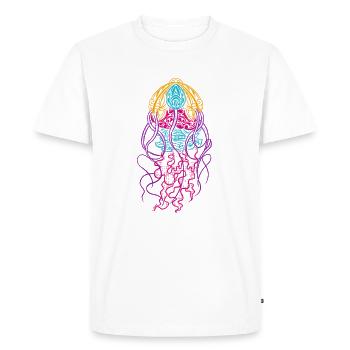 Ornamental Jellyfish - Spiritual Magical Animal - Men's Premium Organic T-Shirt - white - Front - Nico (187cm)
