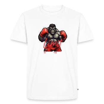 illimité Boxing Gorilla - T-shirt Premium bio Homme - blanc - Devant - Nico (187cm)