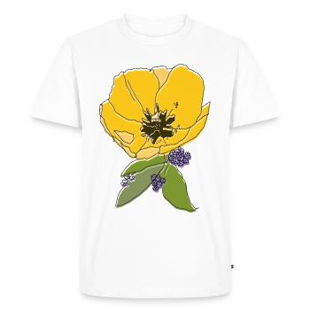 Tulipe à la violette - T-shirt Premium bio Homme - blanc - Devant - Nico (187cm)