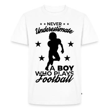 Garçon de football américain - T-shirt Premium bio Homme - blanc - Devant - Nico (187cm)