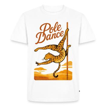 Pole dance Léopard Pole Dancer Cadeau - T-shirt Premium bio Homme - blanc - Devant - Nico (187cm)