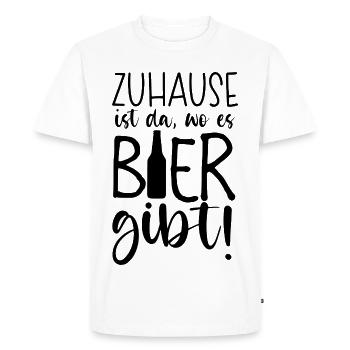 Zuhause ist - T-shirt Premium bio Homme - blanc - Devant - Nico (187cm)