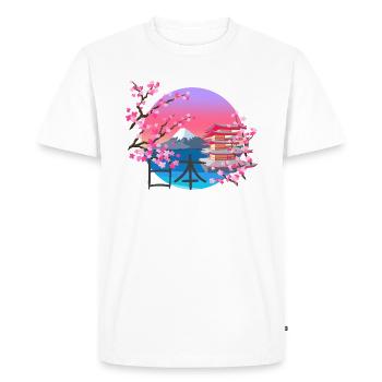 Mont Fuji - T-shirt Premium bio Homme - blanc - Devant - Nico (187cm)