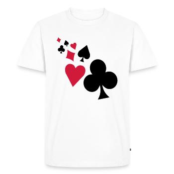 pokers - T-shirt Premium bio Homme - blanc - Devant - Nico (187cm)