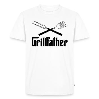 BBQ grilling - Men's Premium Organic T-Shirt - white - Front - Nico (187cm)
