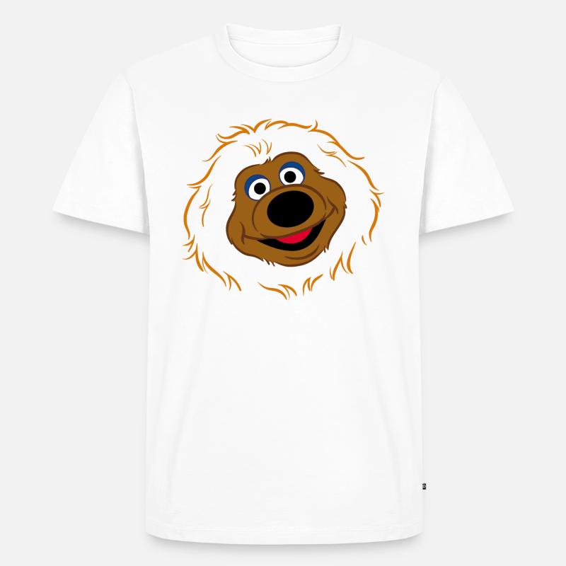Sesamstraße Samson Gesicht - Männer Premium Bio T-Shirt - Weiß