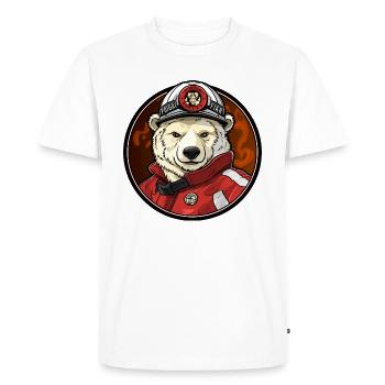 Polar Bear Fire Brigade - Men's Premium Organic T-Shirt - white - Front - Nico (187cm)