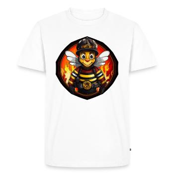 Bee Fire Brigade - Men's Premium Organic T-Shirt - white - Front - Nico (187cm)