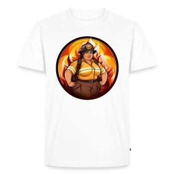 Fire brigade firefighters - Men's Premium Organic T-Shirt - white - Front - Nico (187cm)