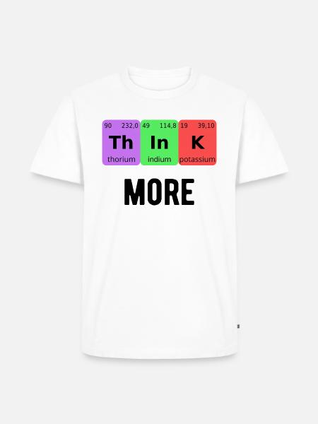 Think More II - Men's Premium Organic T-Shirt - white
