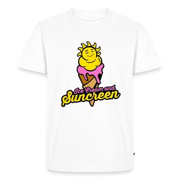 Ice, summer, sun, gift, gift idea - Men's Premium Organic T-Shirt - white - Front - Nico (187cm)