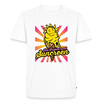 Ice cream, vacation, vacation, summer, sun, gift - Men's Premium Organic T-Shirt - white - Front - Nico (187cm)