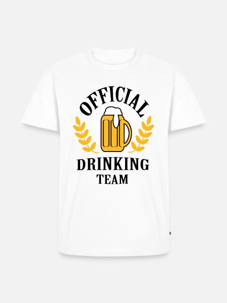 official_drinking_team - Männer Premium Bio T-Shirt - Weiß