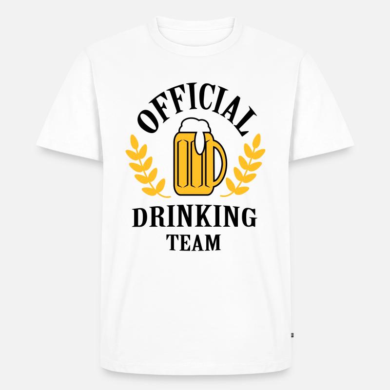 official_drinking_team - Männer Premium Bio T-Shirt - Weiß