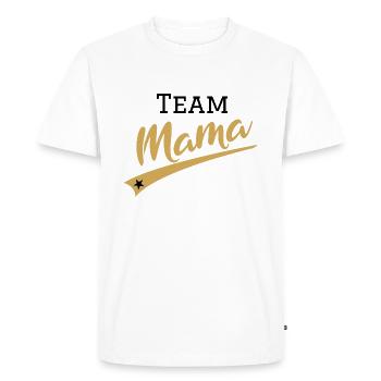 Maman d'équipe dans l'édition Gold pour la fête des mères | meilleur - T-shirt Premium bio Homme - blanc - Devant - Nico (187cm)
