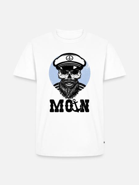 Moin Norddeutsch - Männer Premium Bio T-Shirt - Weiß