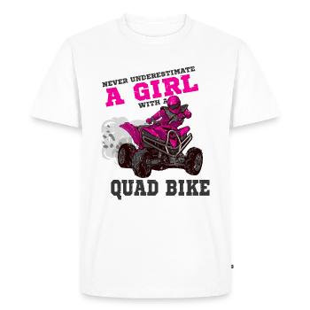 Quad - T-shirt Premium bio Homme - blanc - Devant - Nico (187cm)