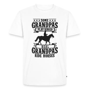 Les chevaux - T-shirt Premium bio Homme - blanc - Devant - Nico (187cm)