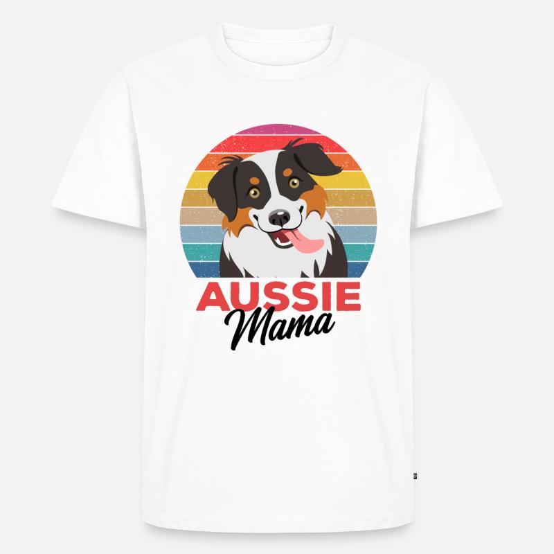 Australian Shepherd - Männer Premium Bio T-Shirt - Weiß