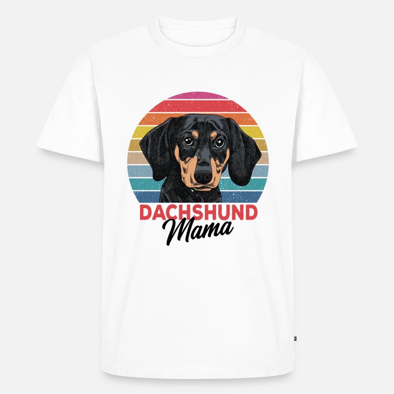 Dackel - Männer Premium Bio T-Shirt - Weiß