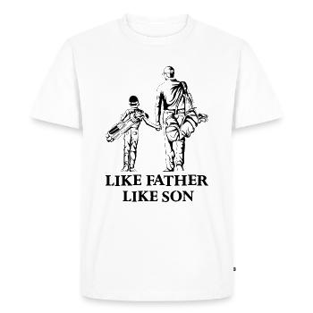 Golf Father and Son Golfer Gift - Men's Premium Organic T-Shirt - white - Front - Nico (187cm)