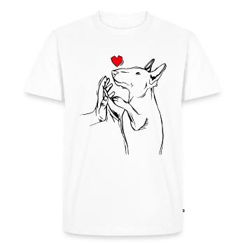 Bull terrier - T-shirt Premium bio Homme - blanc - Devant - Nico (187cm)