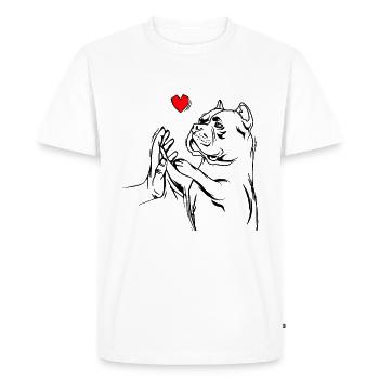 American Bully - T-shirt Premium bio Homme - blanc - Devant - Nico (187cm)
