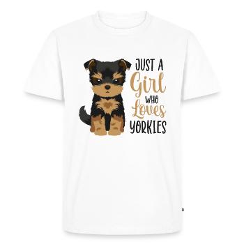 Yorkshire Terrier - T-shirt Premium bio Homme - blanc - Devant - Nico (187cm)