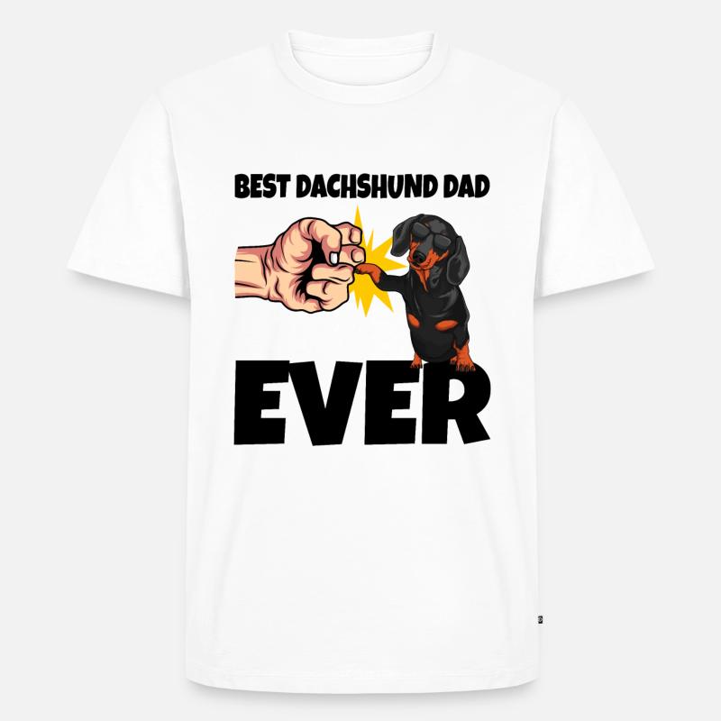 Dackel - Männer Premium Bio T-Shirt - Weiß