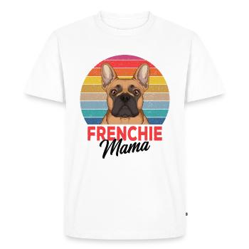Bulldog français - T-shirt Premium bio Homme - blanc - Devant - Nico (187cm)