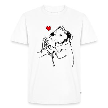 Pit-bull - T-shirt Premium bio Homme - blanc - Devant - Nico (187cm)