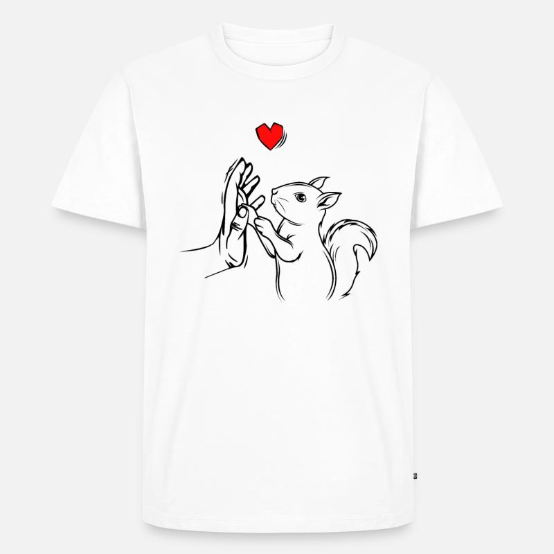 Eichhörnchen - Männer Premium Bio T-Shirt - Weiß