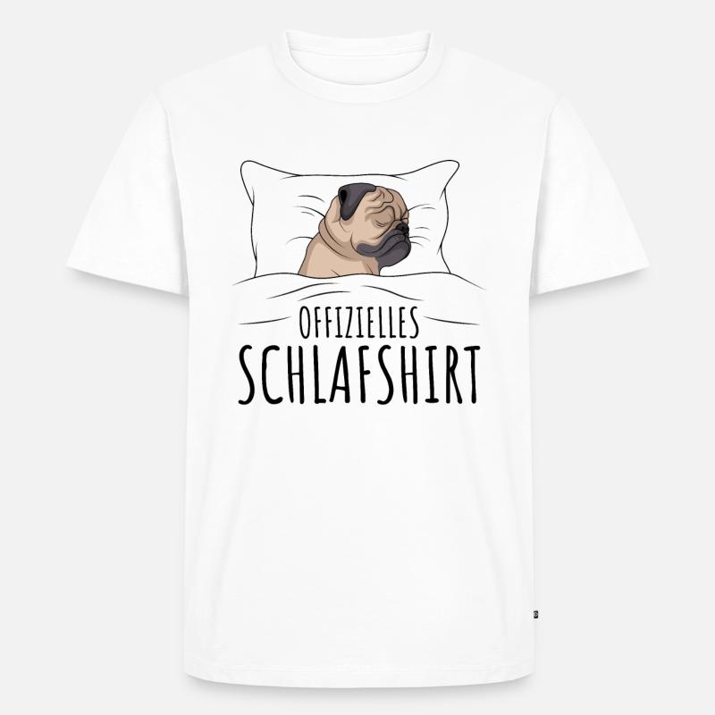 Mops - Männer Premium Bio T-Shirt - Weiß